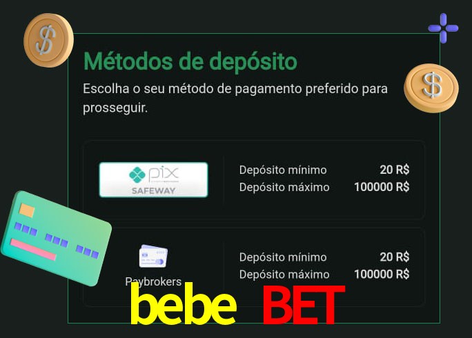 O cassino bebe bet oferece uma grande variedade de métodos de pagamento